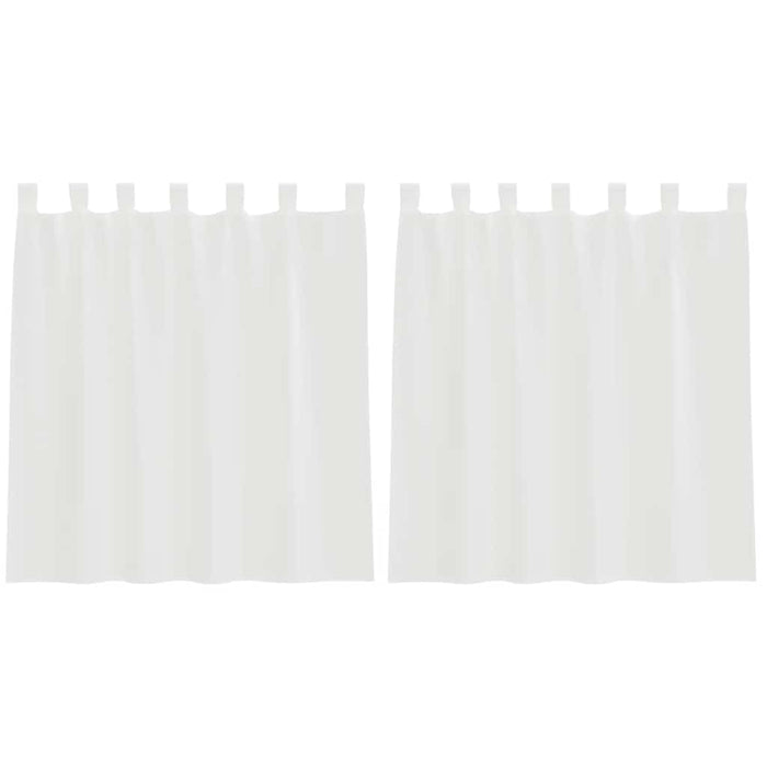 Perdele Voile cu Bucle 2 buc Alb 140x140 cm - WALTI WALTI