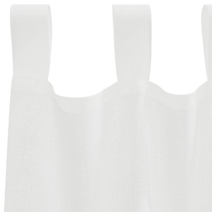 Perdele Voile cu Bucle 2 buc Alb 140x140 cm - WALTI WALTI