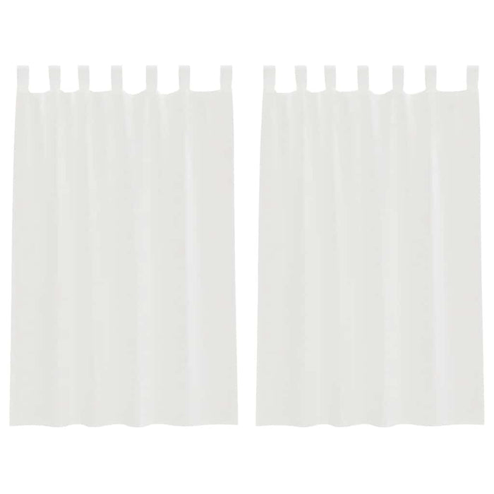 Perdele Voile cu Bucle 2 buc Alb 140x175 cm - WALTI WALTI