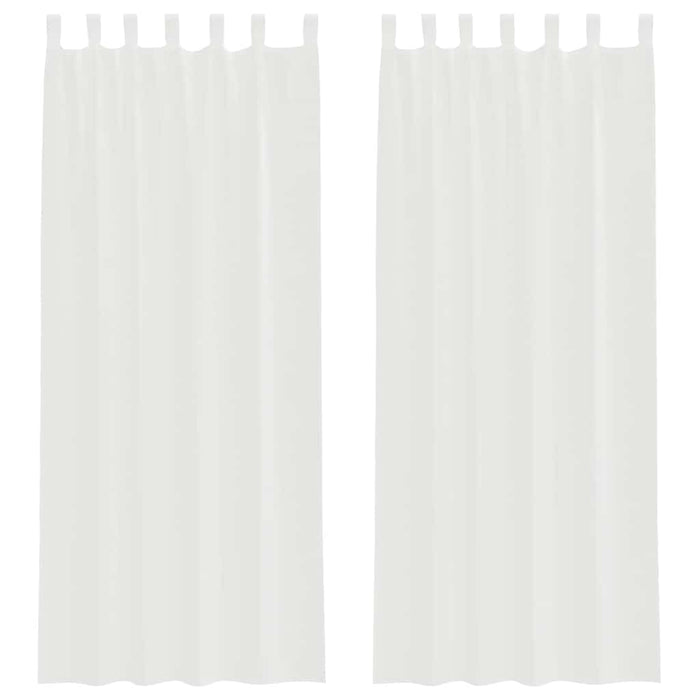 Perdele Voile cu Bucle 2 buc Alb 140x260 cm - WALTI WALTI
