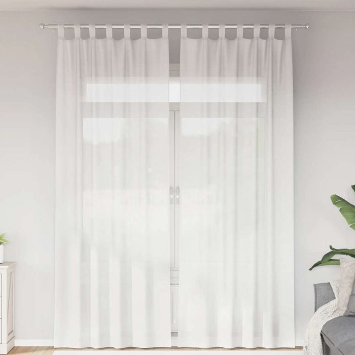 Perdele Voile cu Bucle 2 buc Alb 140x260 cm - WALTI WALTI