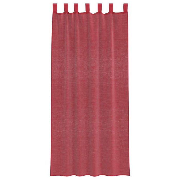 Perdele voal cu bucle 2 buc, roșu vin, 140x225 cm - WALTI WALTI