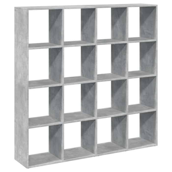 Bibliotecă, gri beton, 137,5x29x137,5 cm, lemn prelucrat - WALTI WALTI