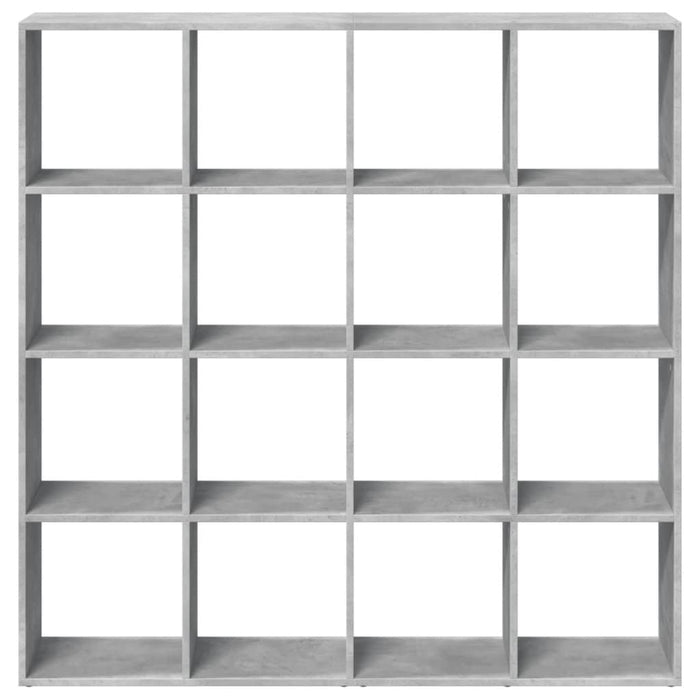 Bibliotecă, gri beton, 137,5x29x137,5 cm, lemn prelucrat - WALTI WALTI