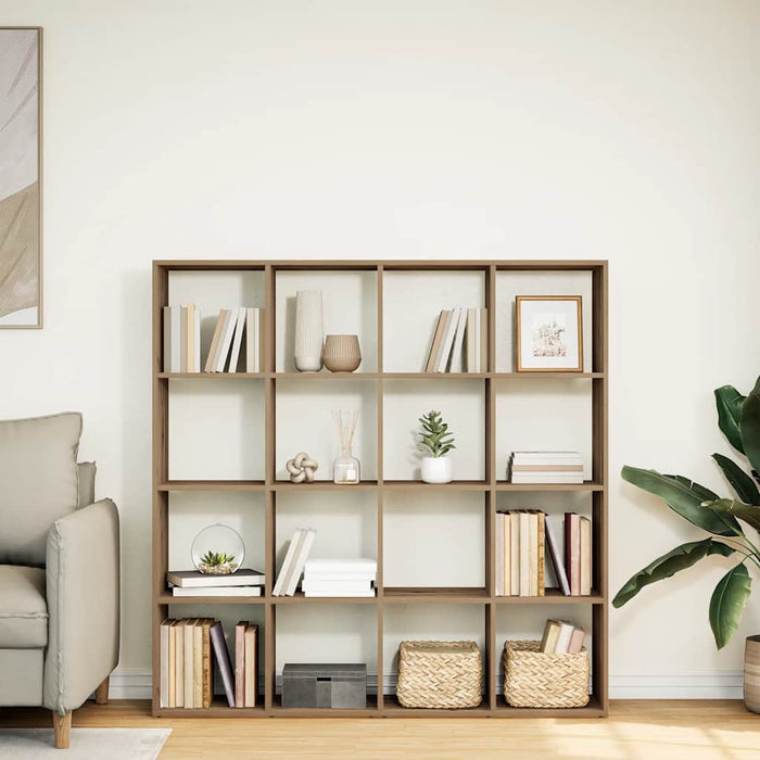 Bibliotecă, stejar artizanal, 137,5x29x137,5 cm, lemn prelucrat - WALTI WALTI