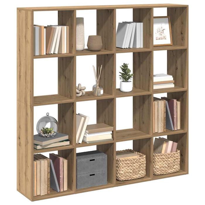 Bibliotecă, stejar artizanal, 137,5x29x137,5 cm, lemn prelucrat - WALTI WALTI