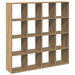 Bibliotecă, stejar artizanal, 137,5x29x137,5 cm, lemn prelucrat - WALTI WALTI