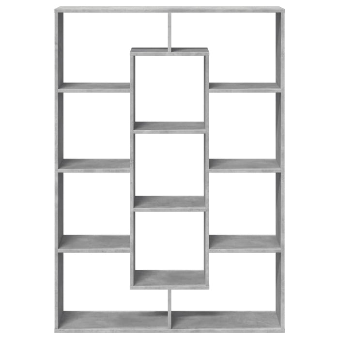 Bibliotecă, gri beton, 102x29x143 cm, lemn prelucrat - WALTI WALTI