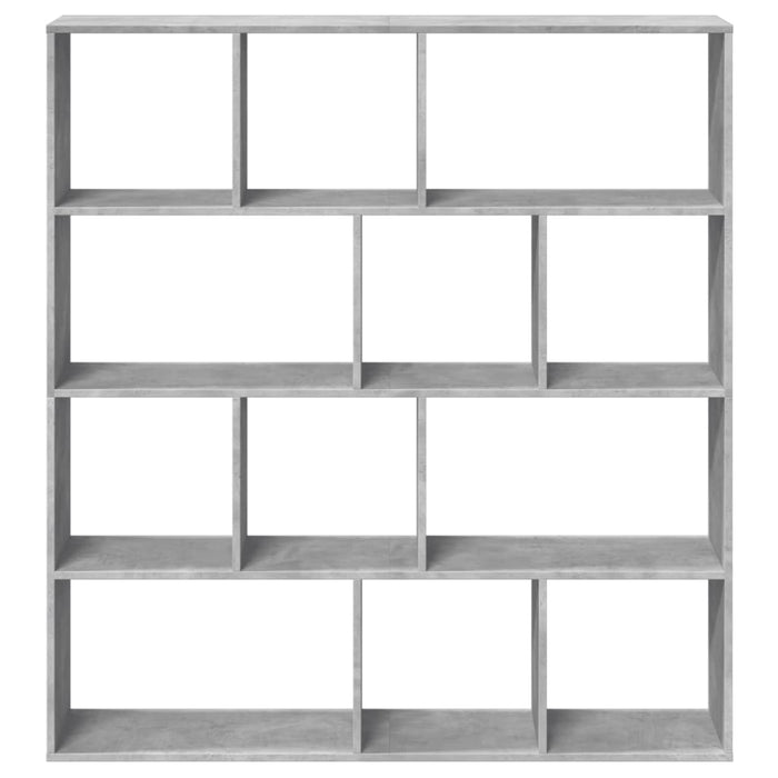 Bibliotecă, gri beton, 132x29x141,5 cm, lemn prelucrat - WALTI WALTI