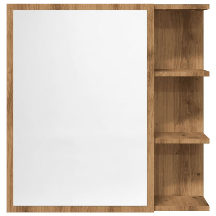 Dulap baie cu oglindă, stejar artizanal, 62,5x20,5x64 cm lemn - WALTI WALTI