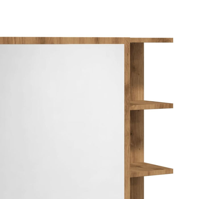 Dulap baie cu oglindă, stejar artizanal, 62,5x20,5x64 cm lemn - WALTI WALTI