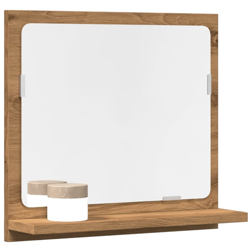 Dulap baie cu oglindă stejar artizanal 40x11x37 cm, lemn - WALTI WALTI