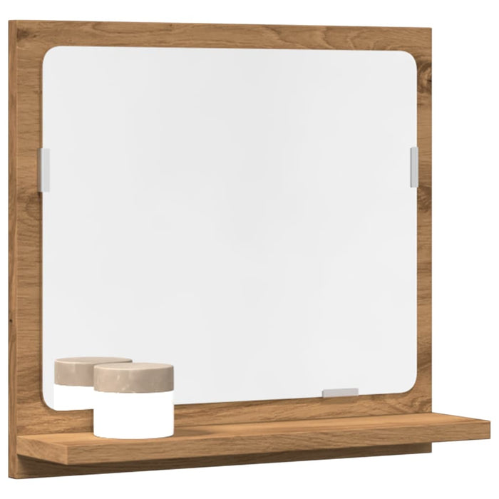 Dulap baie cu oglindă stejar artizanal 40x11x37 cm, lemn - WALTI WALTI