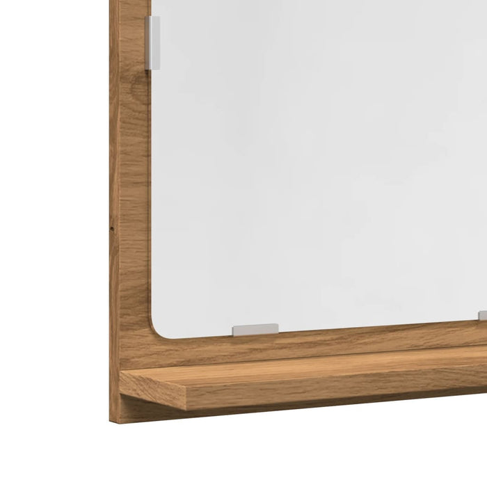 Dulap baie cu oglindă stejar artizanal 60x11x37 cm, lemn - WALTI WALTI
