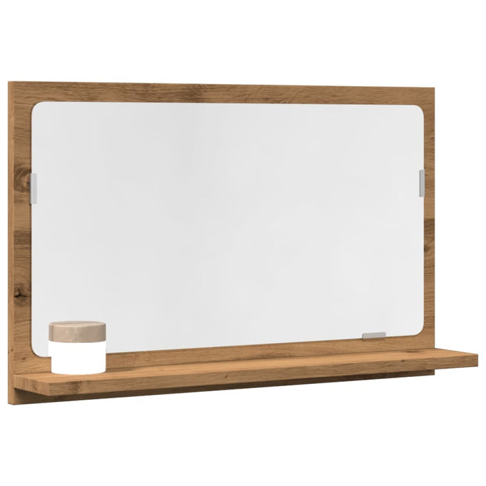 Dulap baie cu oglindă stejar artizanal 60x11x37 cm, lemn - WALTI WALTI