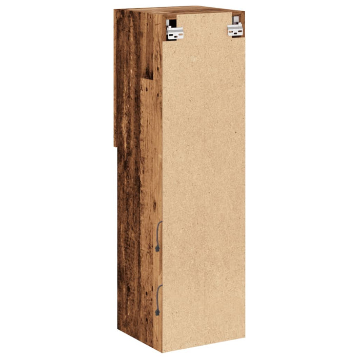 Comodă TV cu lumini LED, lemn vechi, 30,5x30x102 cm - WALTI WALTI
