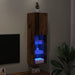 Comodă TV cu lumini LED, lemn vechi, 30,5x30x102 cm - WALTI WALTI
