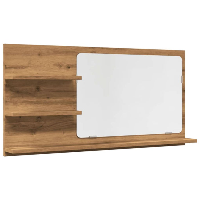 Dulap baie cu oglindă stejar artizanal 90x11x45 cm, lemn - WALTI WALTI