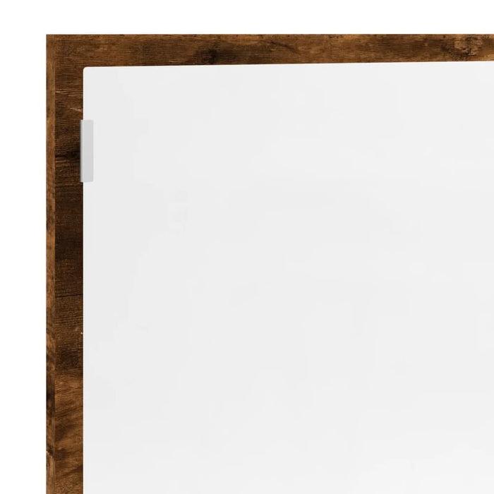 Oglindă de baie LED stejar fumuriu 100x8,5x37 cm lemn prelucrat - WALTI WALTI