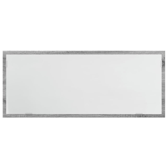 Oglindă de baie LED sonoma gri, 100x8,5x37 cm lemn prelucrat - WALTI WALTI