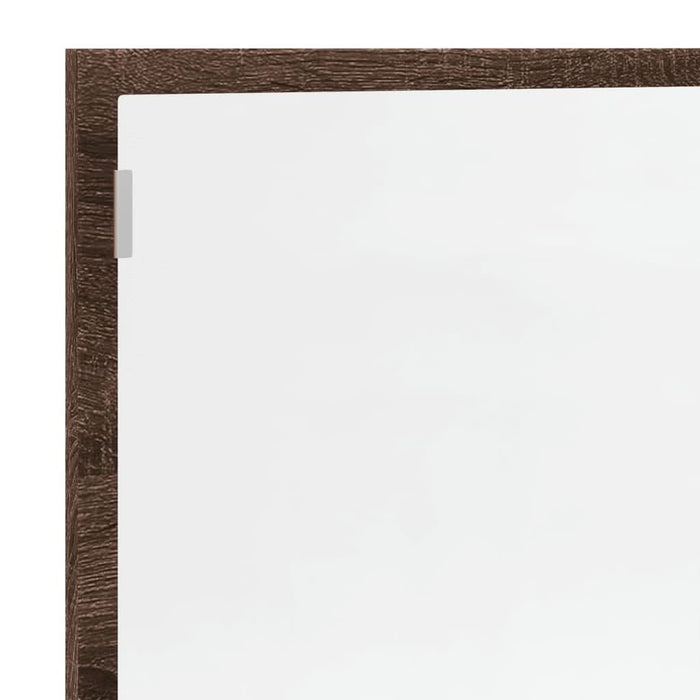 Oglindă de baie LED stejar maro, 100x8,5x37 cm lemn prelucrat - WALTI WALTI