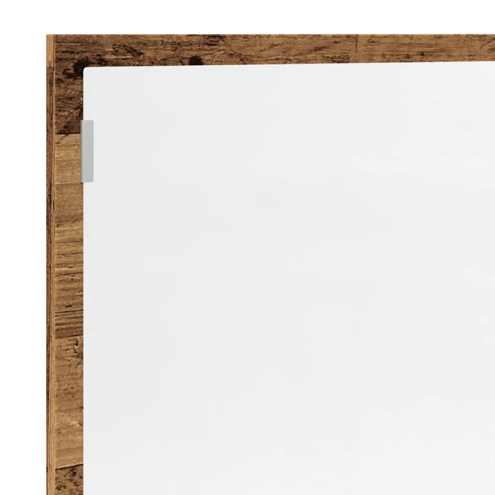 Oglindă de baie LED lemn vechi, 100x8,5x37 cm lemn prelucrat - WALTI WALTI
