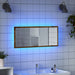 Oglindă de baie LED lemn vechi, 100x8,5x37 cm lemn prelucrat - WALTI WALTI
