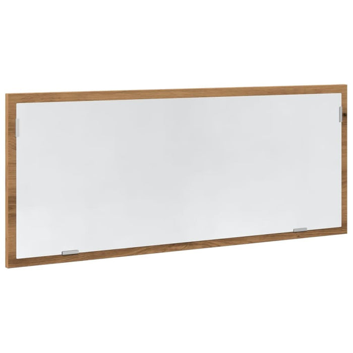 Oglindă baie LED stejar artizanal, 100x8,5x37 cm lemn prelucrat - WALTI WALTI