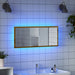 Oglindă baie LED stejar artizanal, 100x8,5x37 cm lemn prelucrat - WALTI WALTI