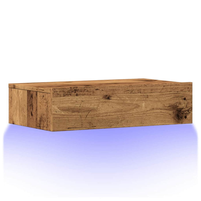 Dulap TV cu lumini LED, lemn vechi, 60x35x15,5 cm - WALTI WALTI