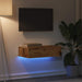 Dulap TV cu lumini LED, lemn vechi, 60x35x15,5 cm - WALTI WALTI