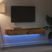 Dulapuri TV cu lumini LED, 2 buc., lemn vechi, 60x35x15,5 cm - WALTI WALTI