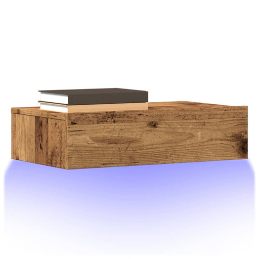 Dulapuri TV cu lumini LED, 2 buc., lemn vechi, 60x35x15,5 cm - WALTI WALTI