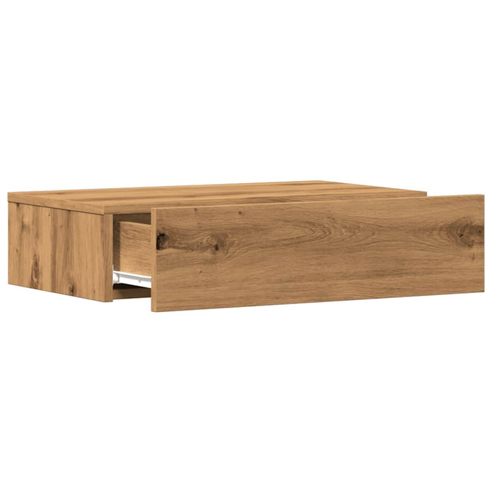 Comode TV cu lumini LED 2 buc., stejar artizanal, 60x35x15,5 cm - WALTI WALTI