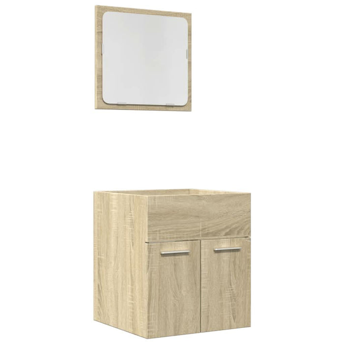 Set mobilier de baie, 2 piese, stejar sonoma, lemn prelucrat - WALTI WALTI