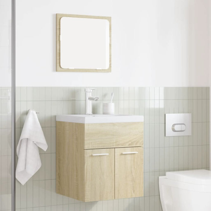 Set mobilier de baie, 2 piese, stejar sonoma, lemn prelucrat - WALTI WALTI