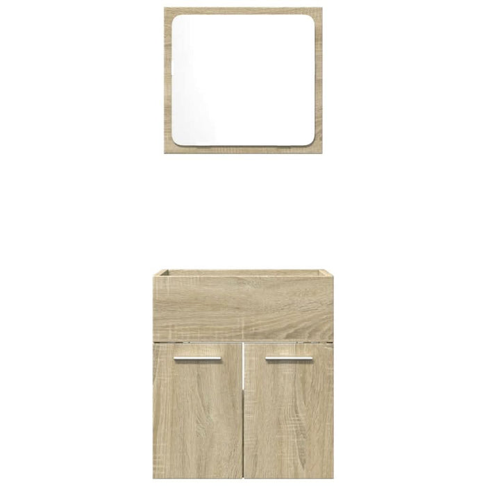 Set mobilier de baie, 2 piese, stejar sonoma, lemn prelucrat - WALTI WALTI