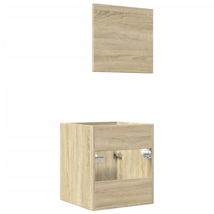 Set mobilier de baie, 2 piese, stejar sonoma, lemn prelucrat - WALTI WALTI