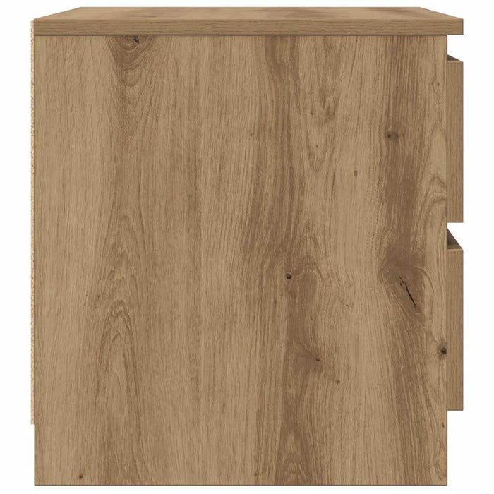 Noptiere 2 buc. stejar artizanal, 50x40x43.5 cm, lemn prelucrat - WALTI WALTI