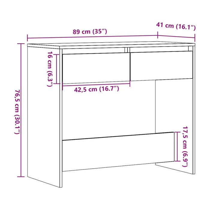 Masă consolă, lemn vechi, 89x41x76,5 cm, lemn prelucrat - WALTI WALTI