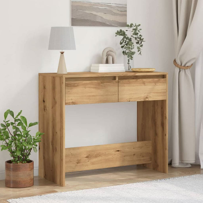 Măsuță consolă, stejar artizanal, 89x41x76,5 cm, lemn prelucrat - WALTI WALTI