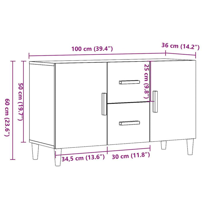 Dulap, lemn vechi, 100x36x60 cm, lemn prelucrat - WALTI WALTI