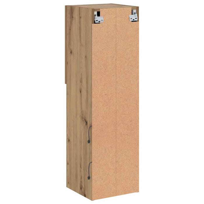 Comodă TV cu lumini LED, stejar artizanal, 30,5x30x102 cm - WALTI WALTI