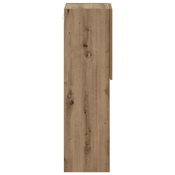 Comode TV cu lumini LED 2 buc. stejar artizanal 30,5x30x102 cm - WALTI WALTI