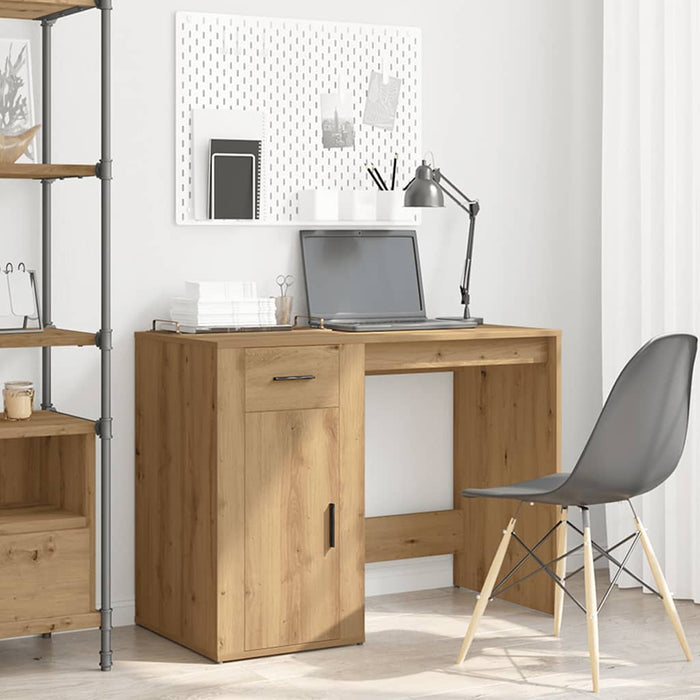 Birou, stejar artizanal, 100x49x75 cm, lemn prelucrat - WALTI WALTI