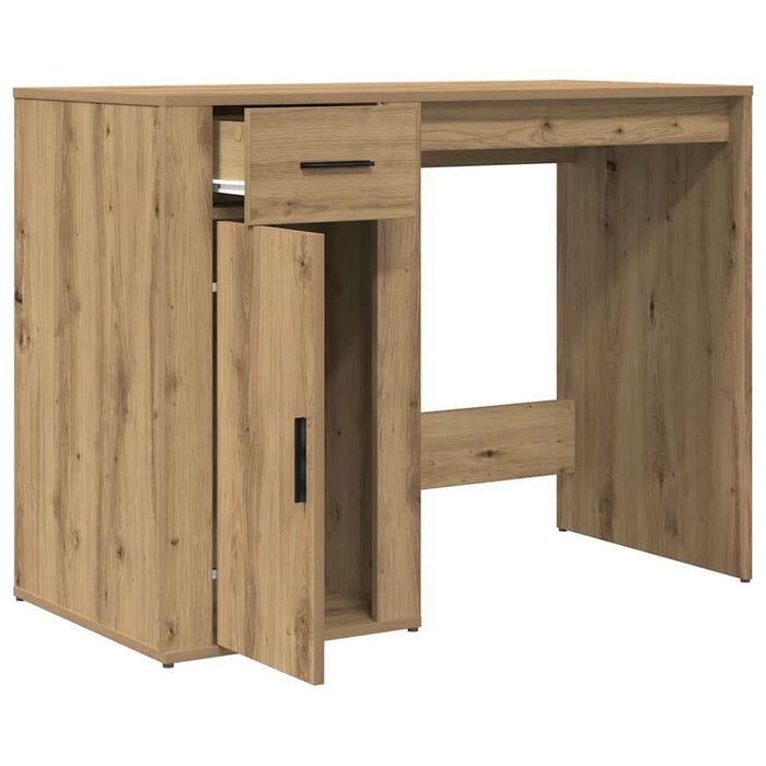 Birou, stejar artizanal, 100x49x75 cm, lemn prelucrat - WALTI WALTI