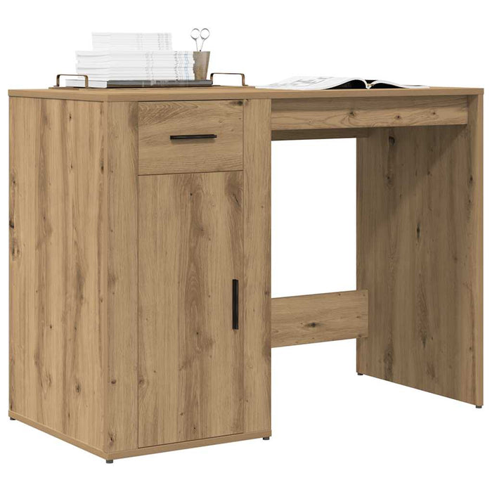 Birou, stejar artizanal, 100x49x75 cm, lemn prelucrat - WALTI WALTI