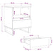 Noptiere, 2 buc., lemn vechi, 40x35x50 cm, lemn prelucrat - WALTI WALTI