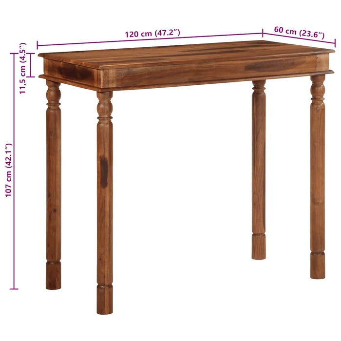 Masa de bar 120x60x107 cm din lemn masiv de salcam WALTI