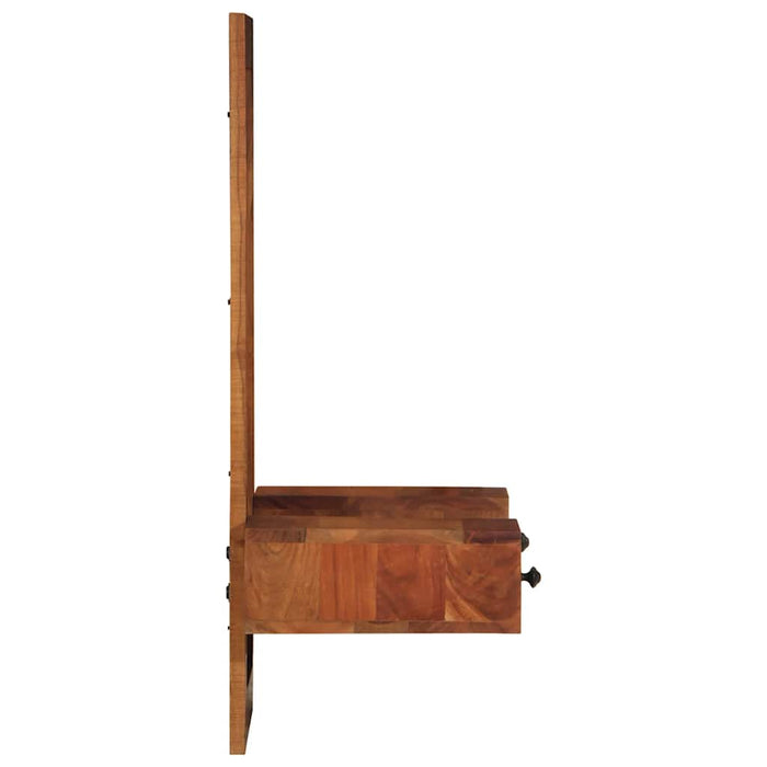 Oglindă de perete cu sertare 60x33x90 cm lemn masiv de salcâm - WALTI WALTI